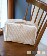 ヌビ マルチケース HUIT ベージュ チャコール ピンクジュイ柄 グレージュイ柄