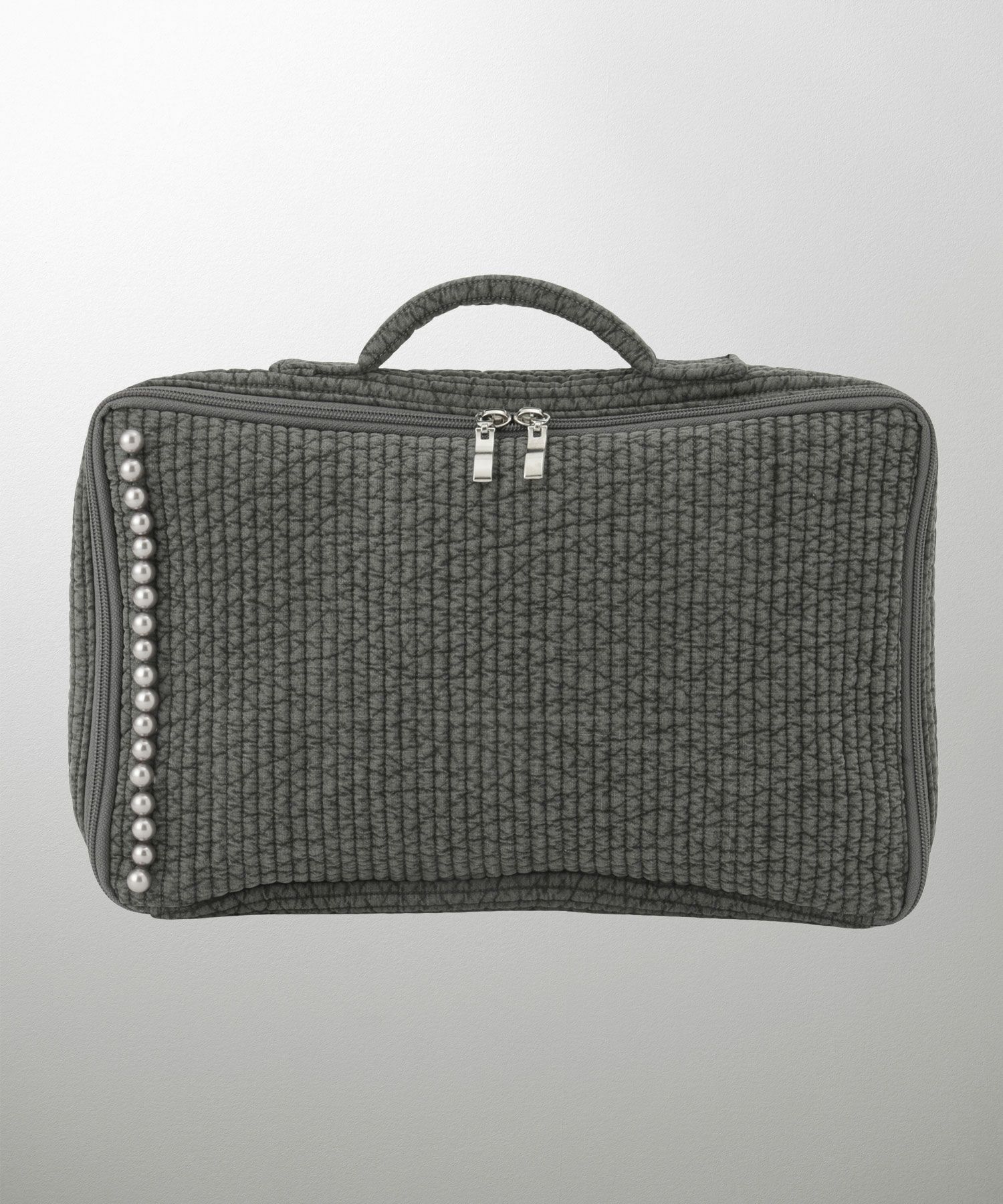 ポーチ パール トワルドジュイ ヌビ 韓国 トラベルポーチ ベージュ チャコール ピンクジュイ柄 グレージュイ柄 パールトリム