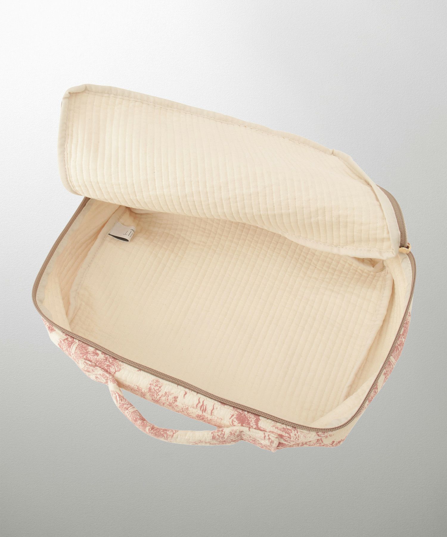 ポーチ パール トワルドジュイ ヌビ 韓国 トラベルポーチ ベージュ チャコール ピンクジュイ柄 グレージュイ柄 パールトリム