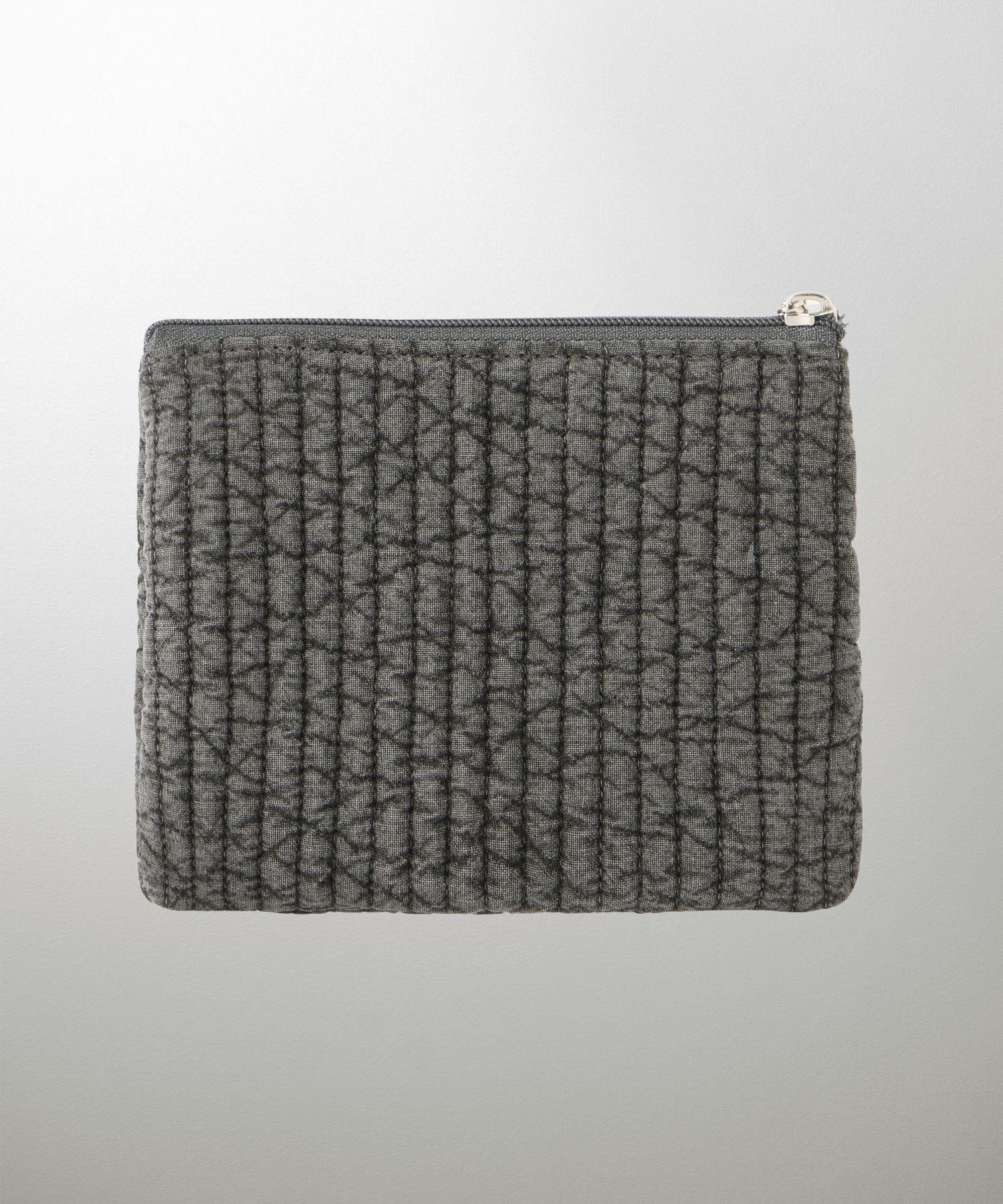 ポーチ パール ヌビ 韓国 アイボリー グレー チャコール ブラック パールトリム フラット ミニ