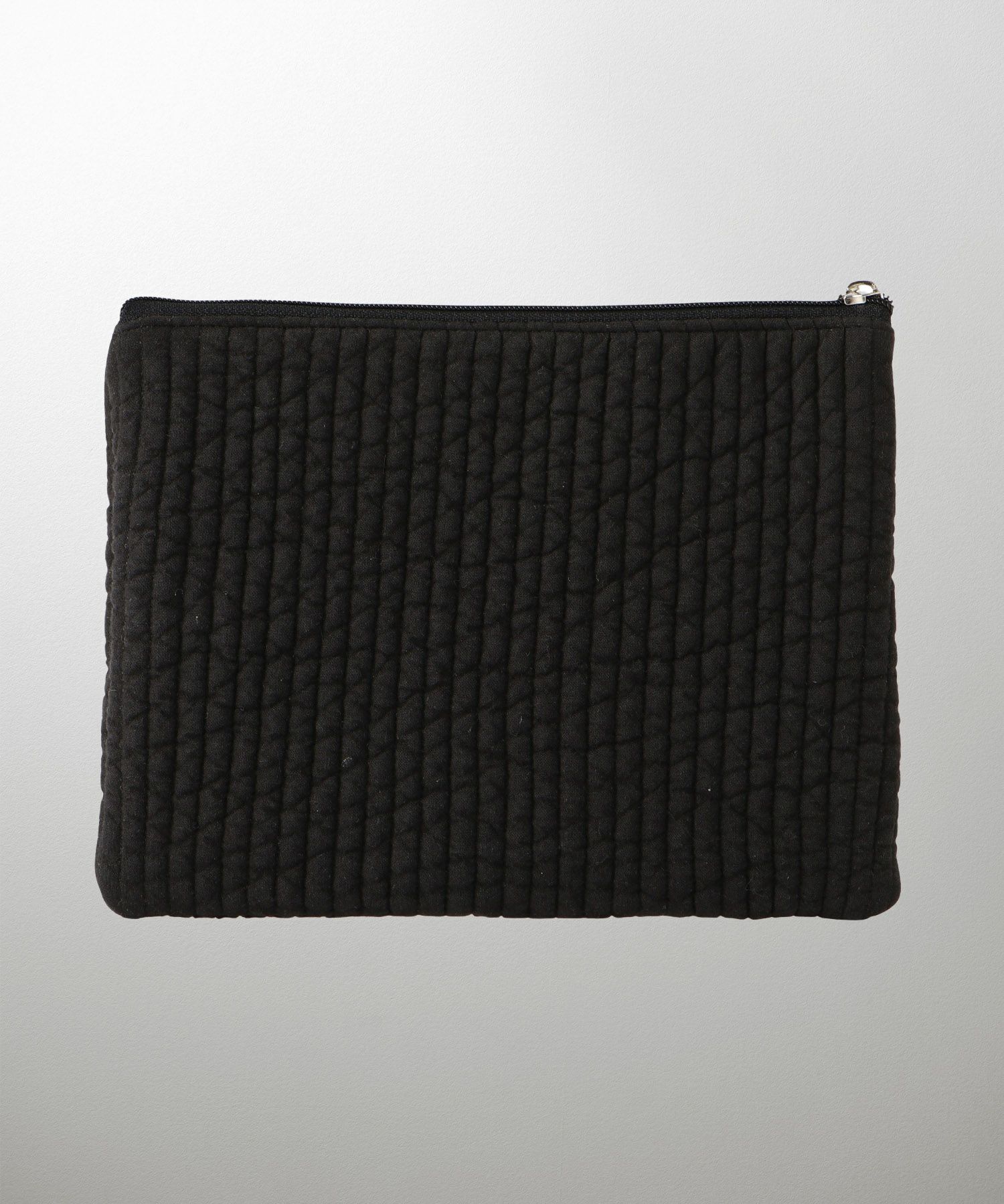 ポーチ パール ヌビ 韓国 アイボリー グレー チャコール ブラック パールトリム フラット ミドル