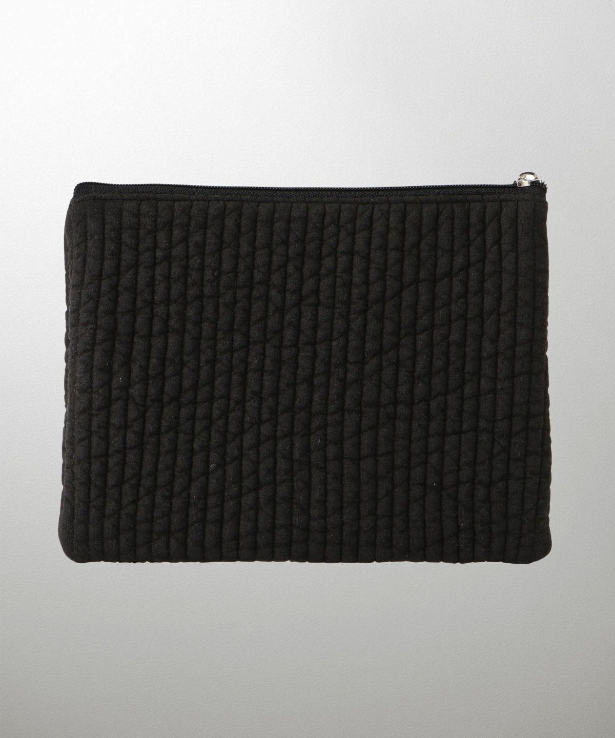 ポーチ パール ヌビ 韓国 アイボリー グレー チャコール ブラック パールトリム フラット ミドル