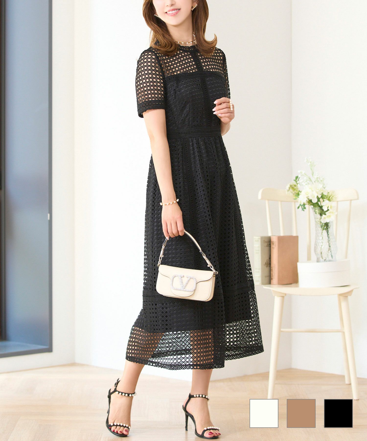 レースコンビシアーワンピースPrimaScherrer全3色｜psc321-0936【1】