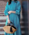 セレクトワンピースレディースファッションロングギャザードレープ春夏秋白青レディースかわいいジョイントスペース
