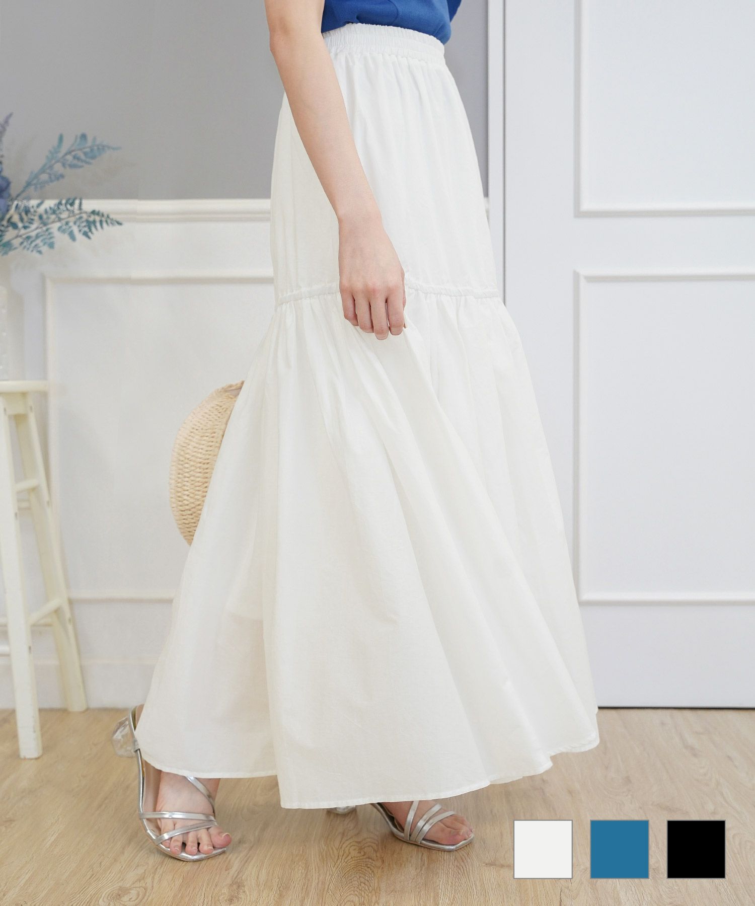 コットンティアードスカートPrimaScherrerplus全3色｜psc661-0960【1】