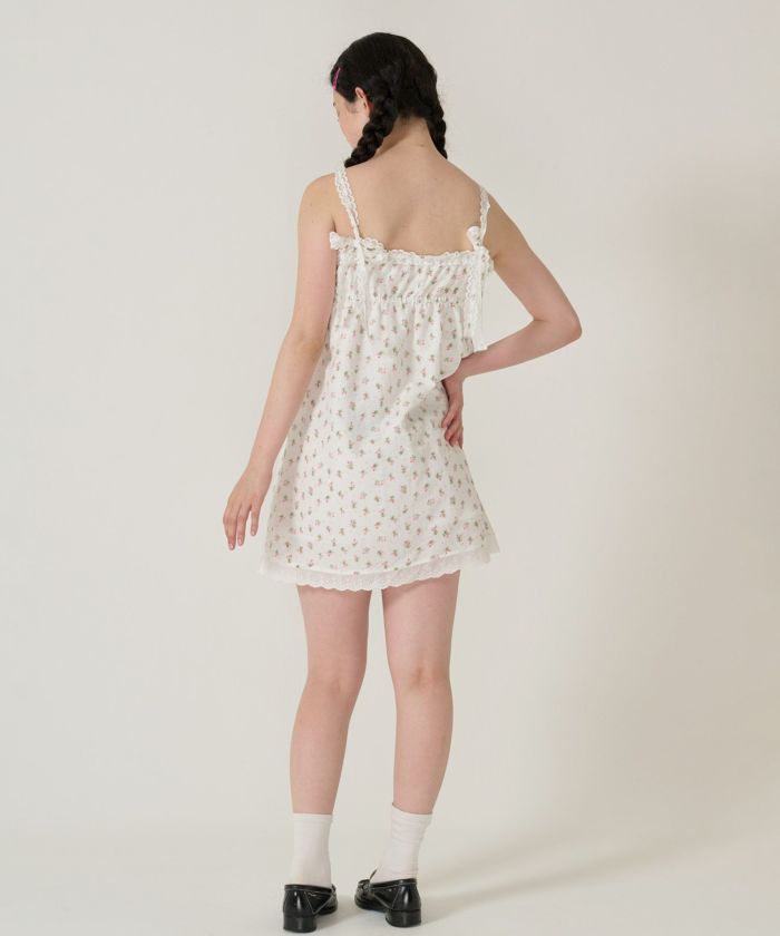 ノースリーブ アイレットレースワンピース TINA：JOJUN