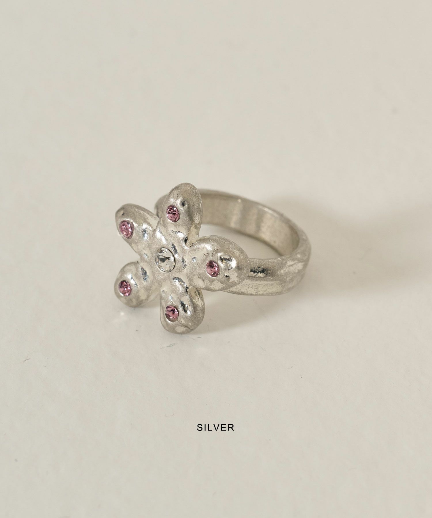 リング/シルバー/アクセサリー/フラワー