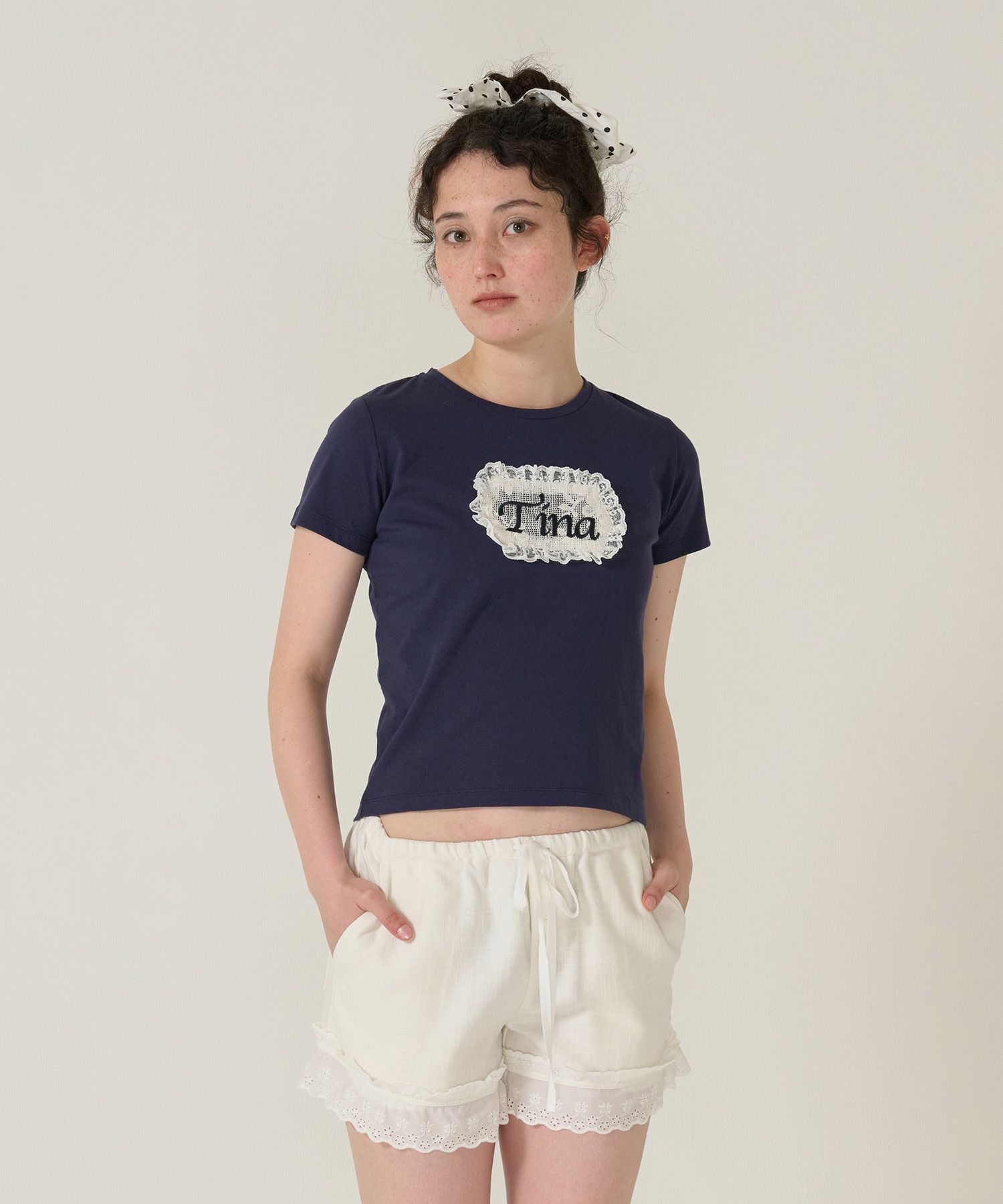 ショートパンツ/パンツ/レース/ホワイト