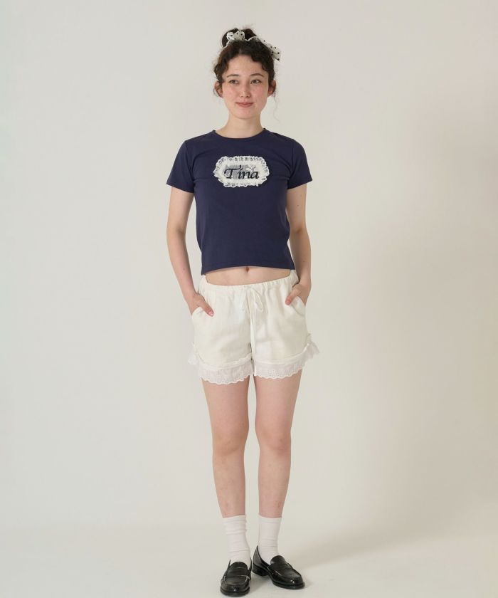 TINA:JOJUN コーデュロイ レースアップフレアパンツ  グレー　M TINA：JOJUN パンツ コーデュロイ レースアップフレアパンツ