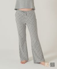 パンツ/フレア/花柄/グレー