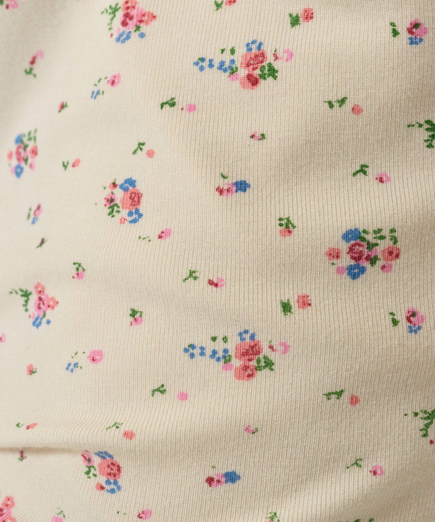 パンツ/フレア/花柄/アイボリー