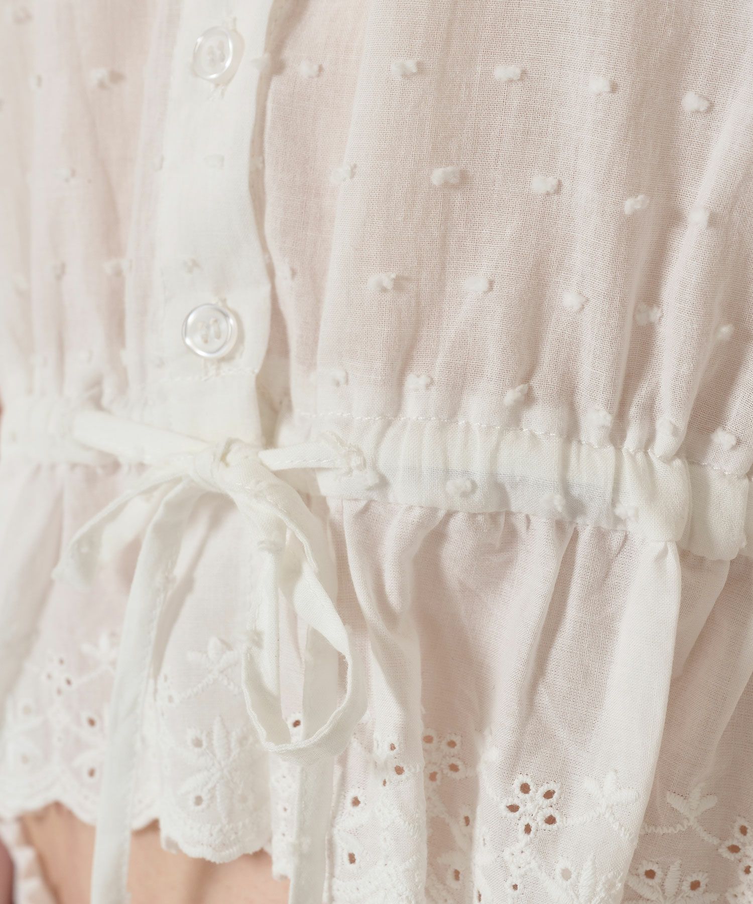 ブラウス/半袖/トップス/ホワイト