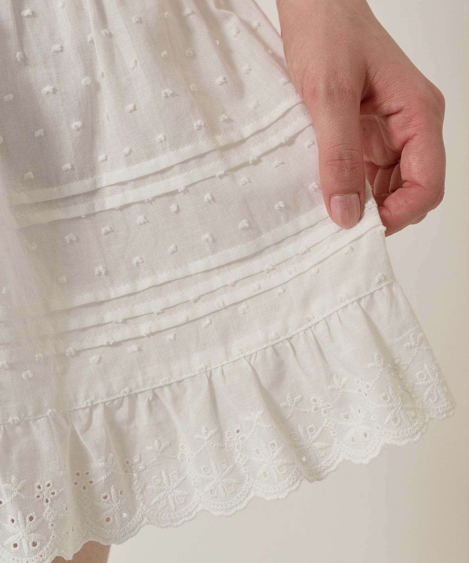 レース/スカート/ミニスカート/ホワイト