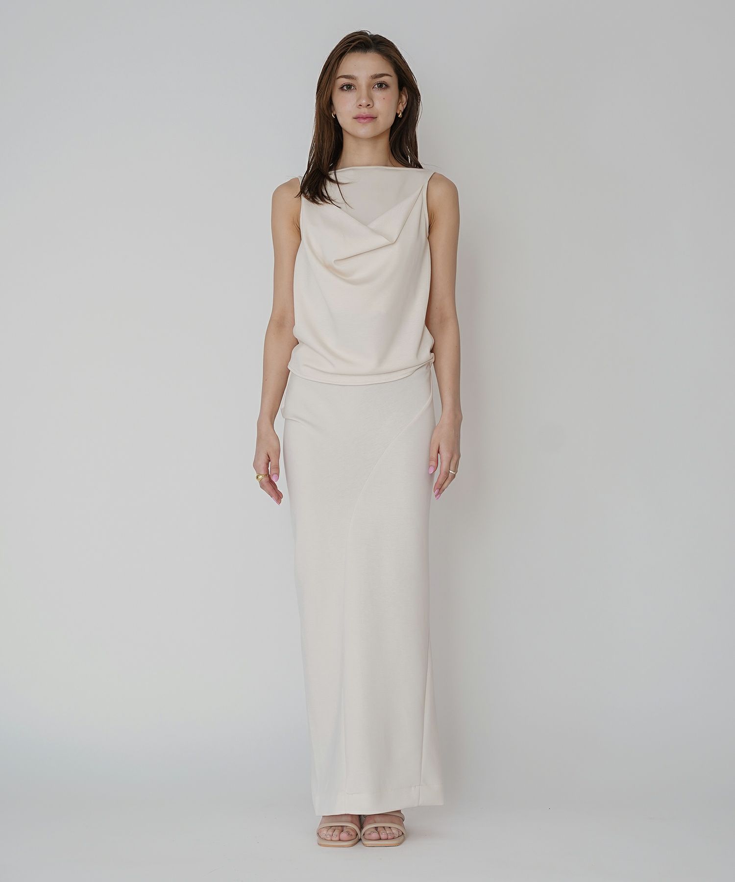 マルチ ウェイ ドレープ スカート （ セットアップ可 ） KINO THE KEI