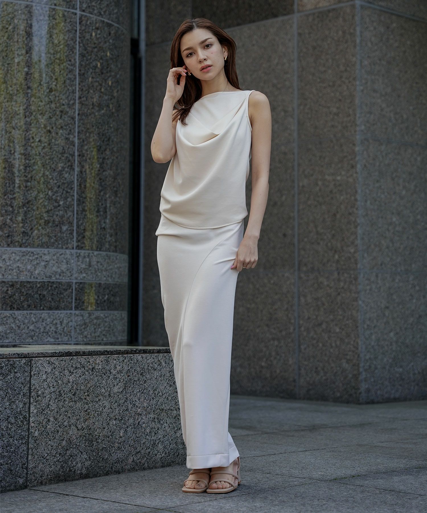 マルチ ウェイ ドレープ スカート （ セットアップ可 ） KINO THE KEI