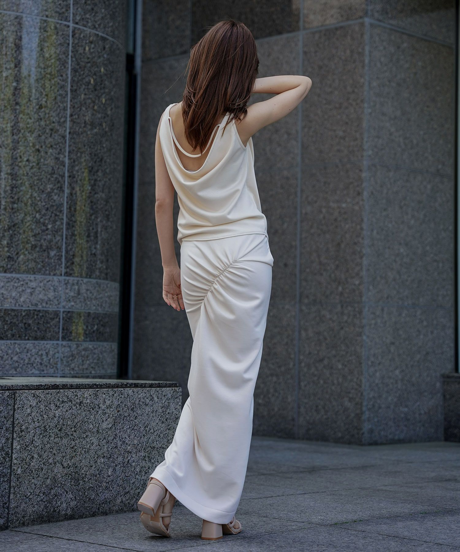 マルチ ウェイ ドレープ スカート （ セットアップ可 ） KINO THE KEI