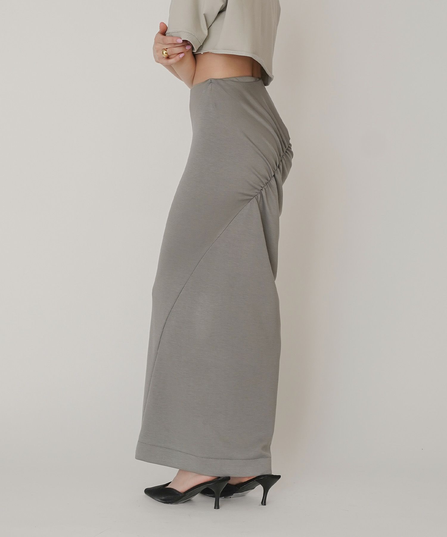 マルチ ウェイ ドレープ スカート （ セットアップ可 ） KINO THE KEI