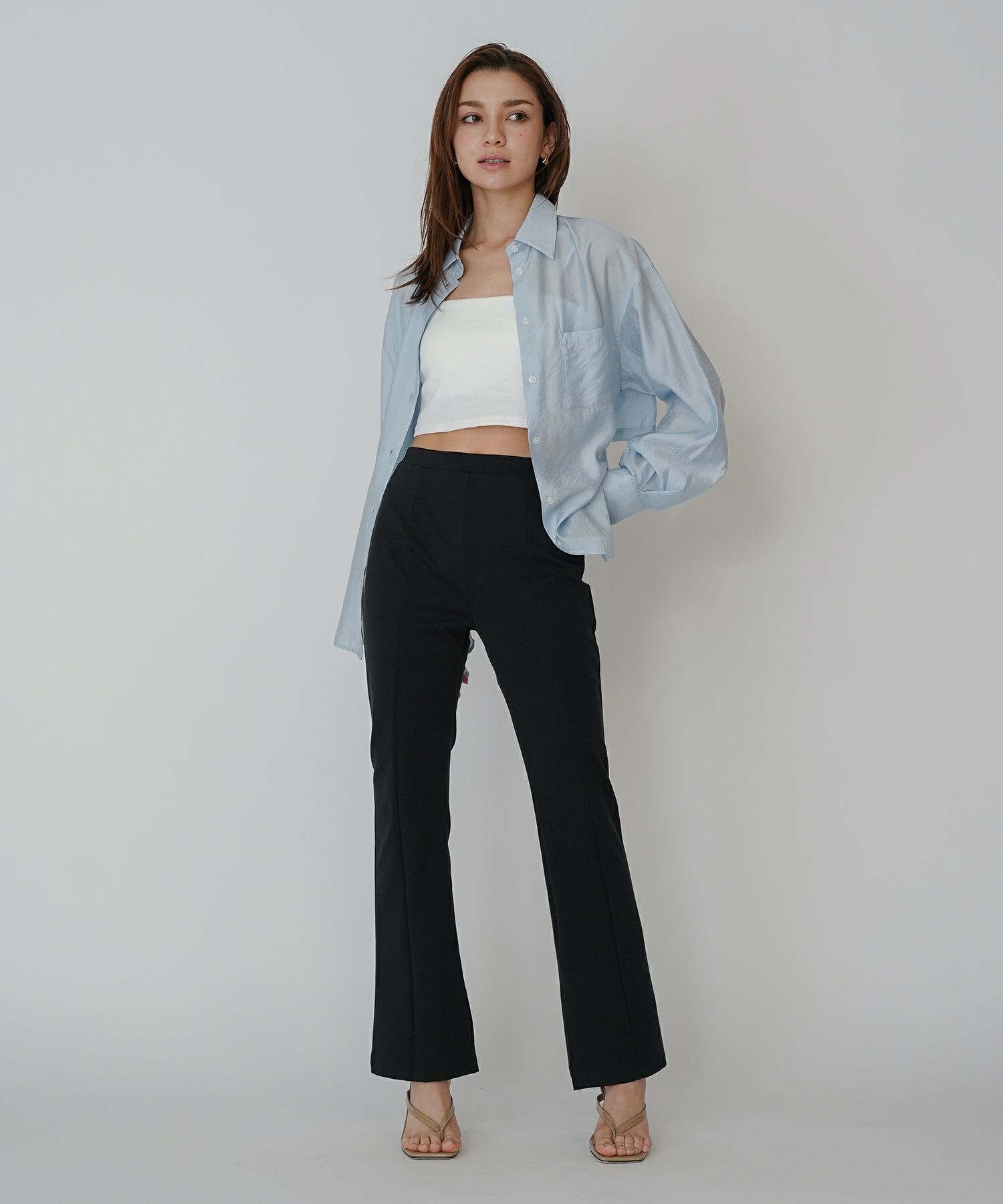 裾スリット レギンス パンツ KINO THE KEI