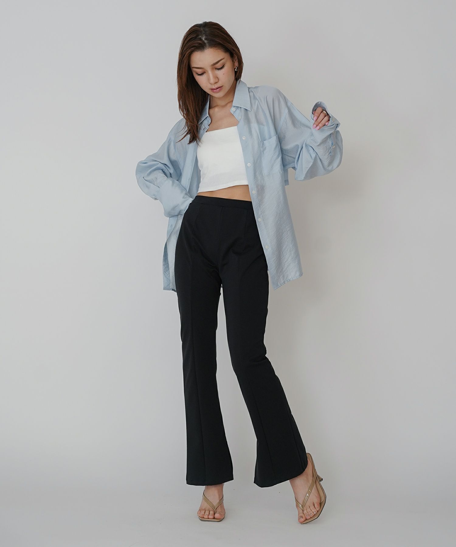 裾スリット レギンス パンツ KINO THE KEI