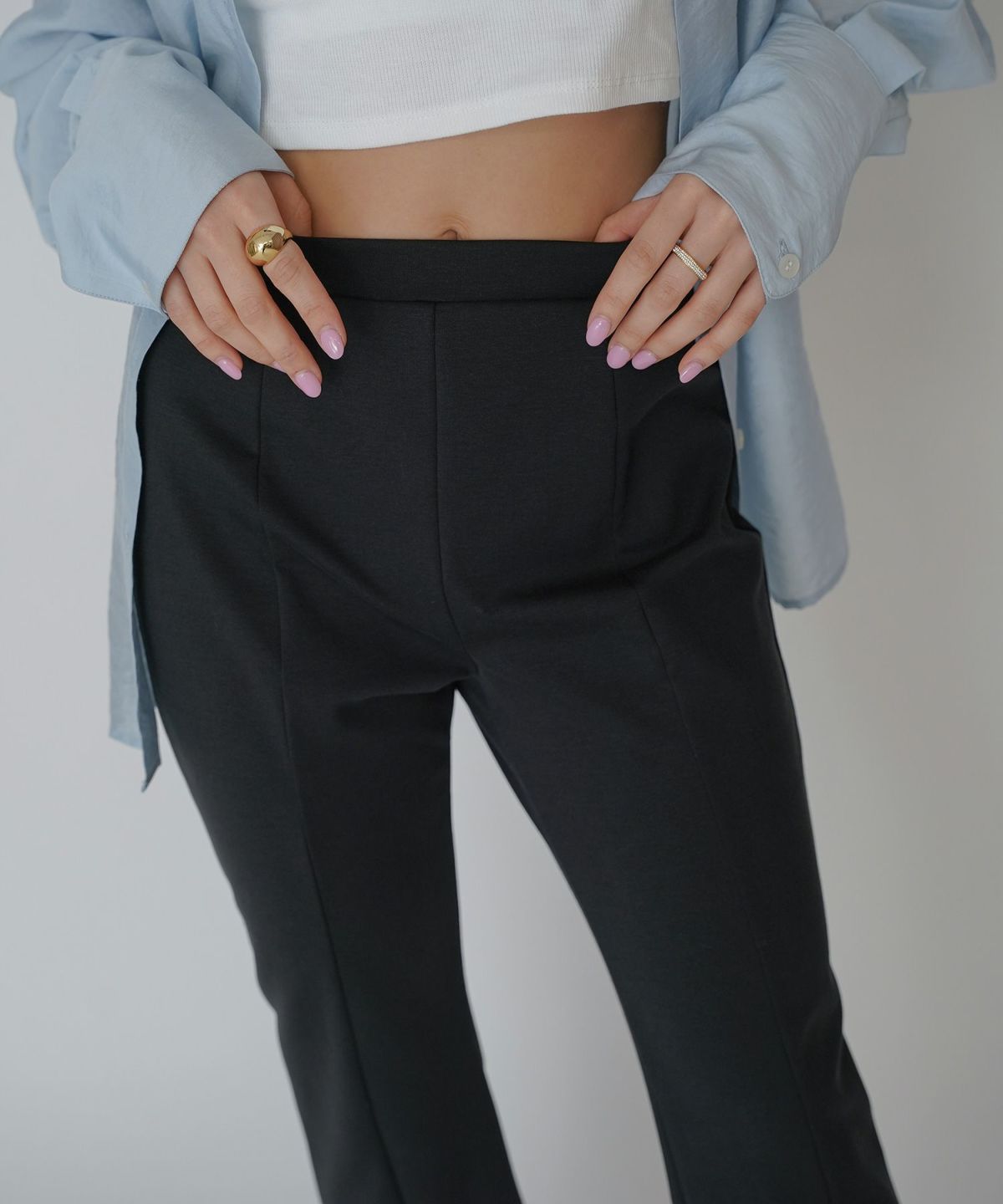 裾スリット レギンス パンツ KINO THE KEI