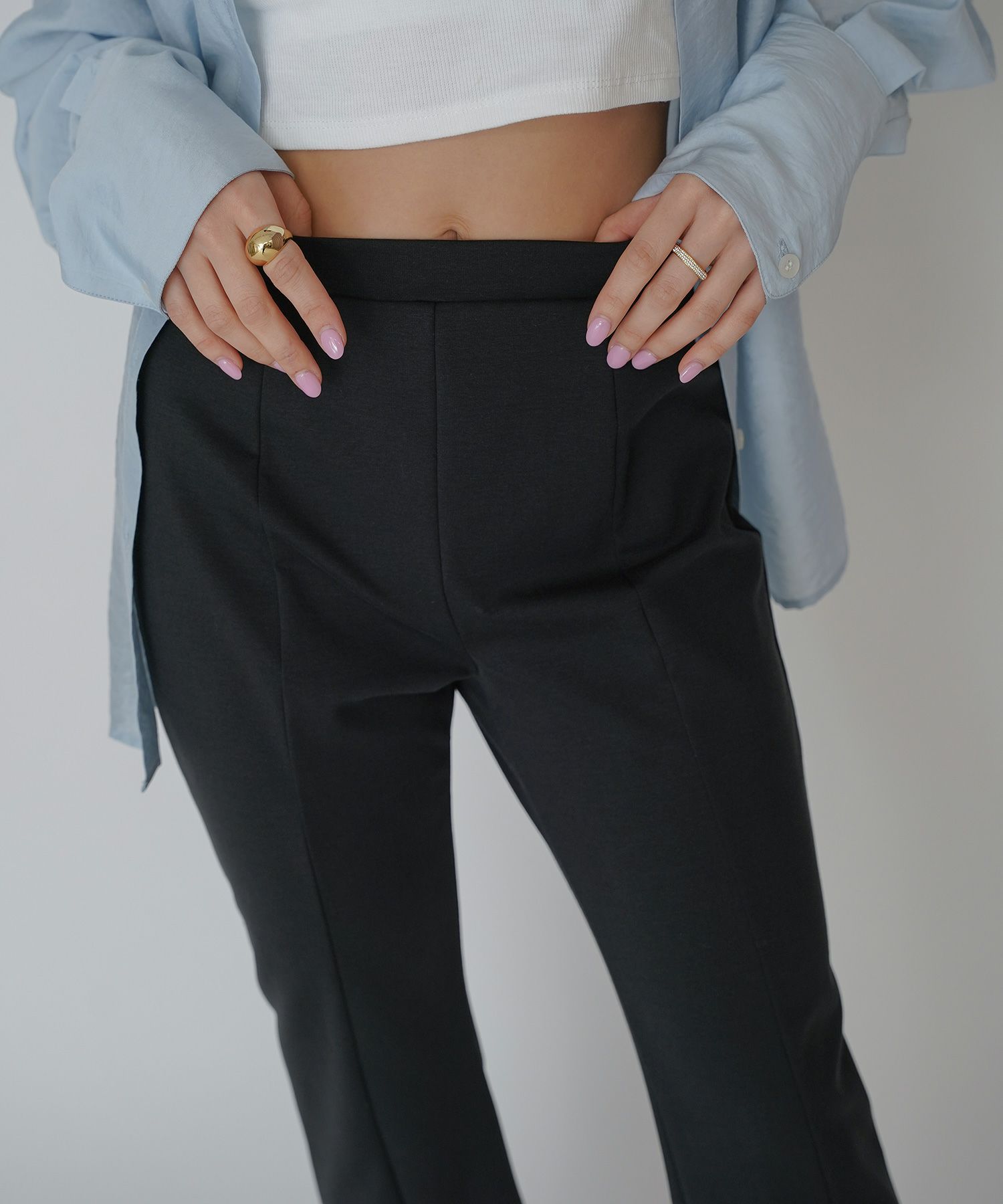 裾スリット レギンス パンツ KINO THE KEI