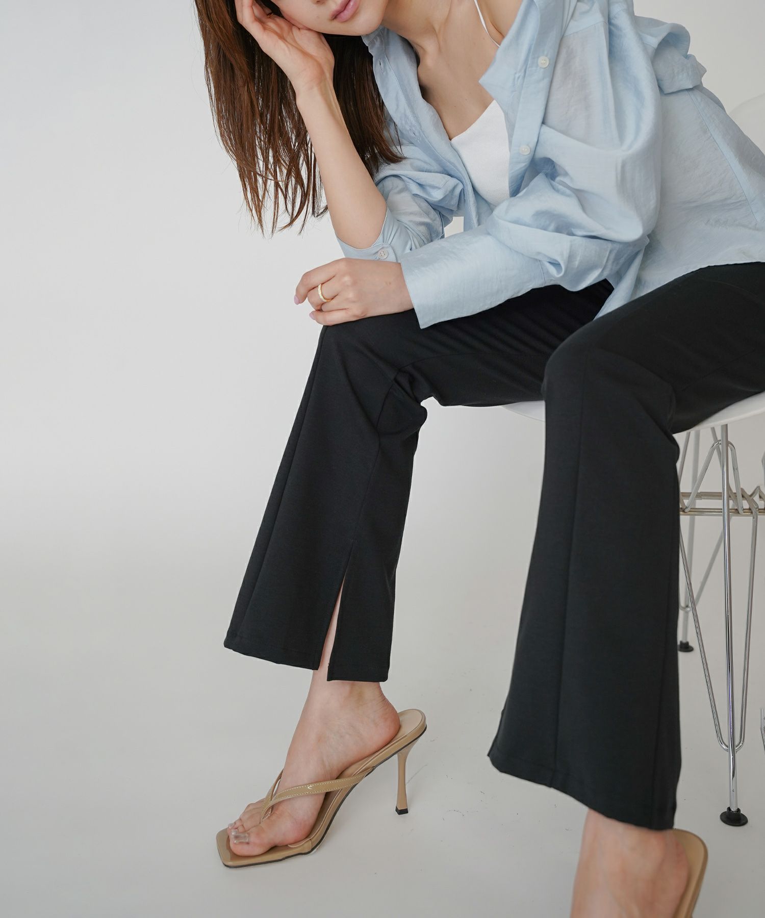 裾スリット レギンス パンツ KINO THE KEI