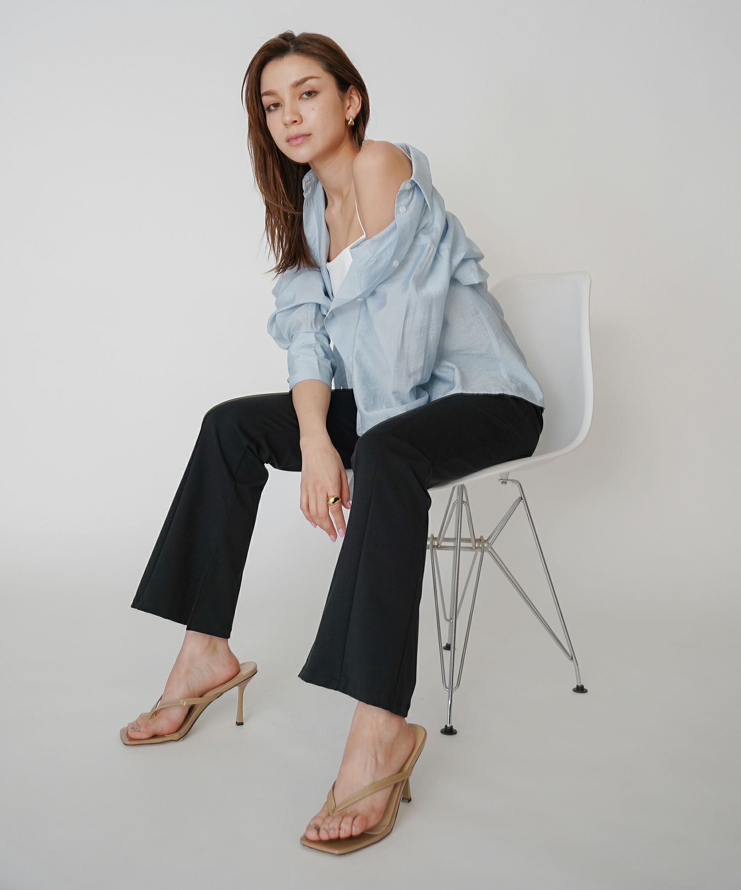 裾スリット レギンス パンツ KINO THE KEI