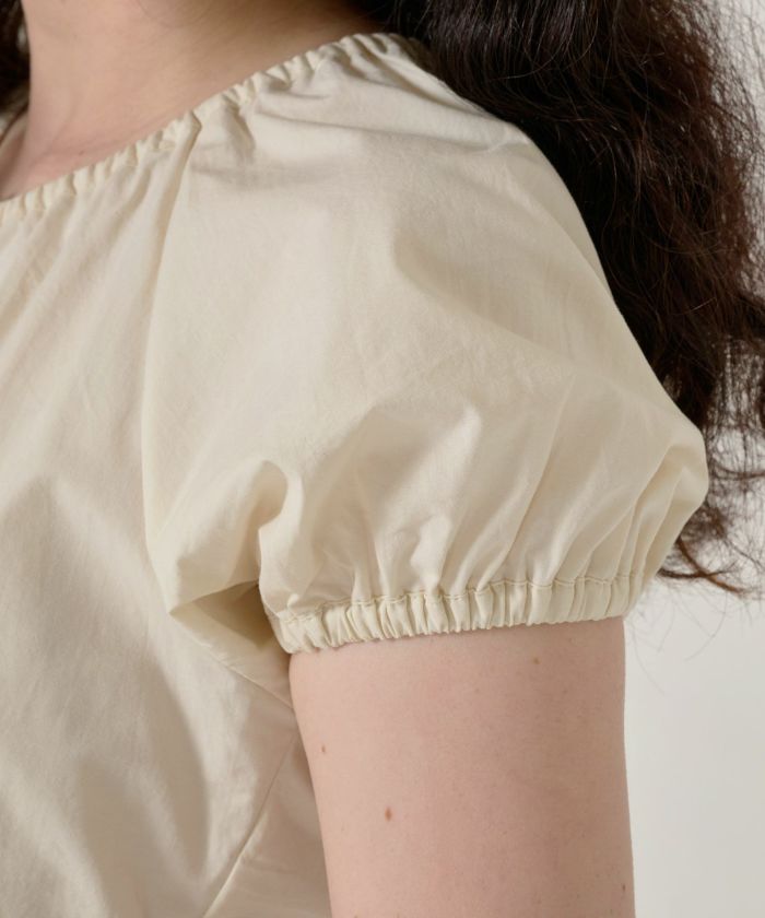 TINAJOJUN トップス アイボリー リボン Summer-SALE タックリボン袖 ブラウス TINA：JOJUN 全3色