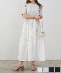 スラッシュ切り替えカットソーワンピースLiala×PG