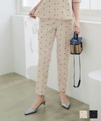 ドット刺しゅうセンタープレスパンツLiala×PG