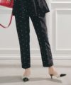 手洗い可セットアップ対応可水玉かわいい上品きれいめ大人カジュアルオフィスフォーマルフェミニン美脚ジョイントスペース