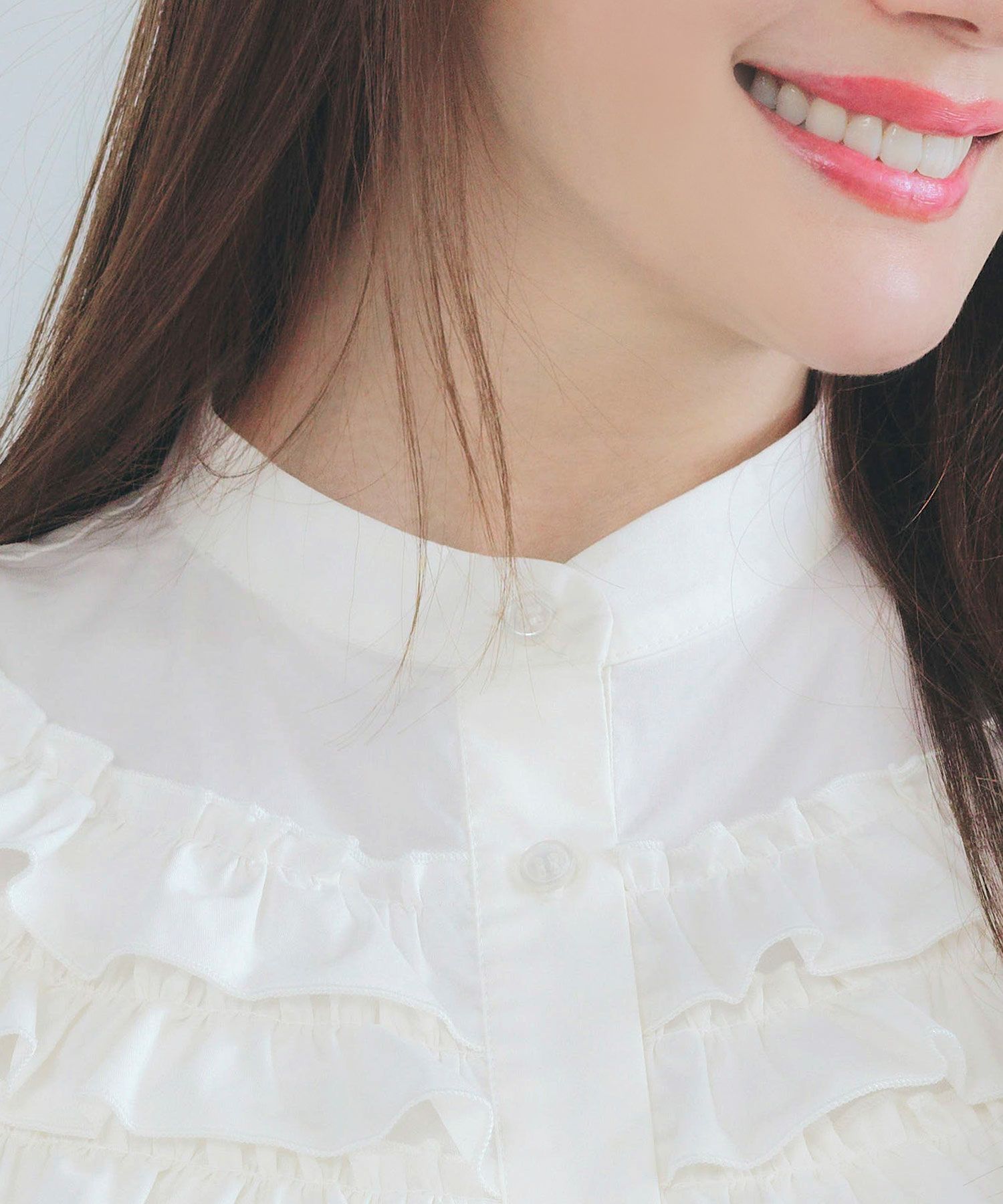 手洗い可ラウンドヘム上品きれいめエレガントフォーマルオフィスカジュアルフェミニン体型カバージョイントスペース