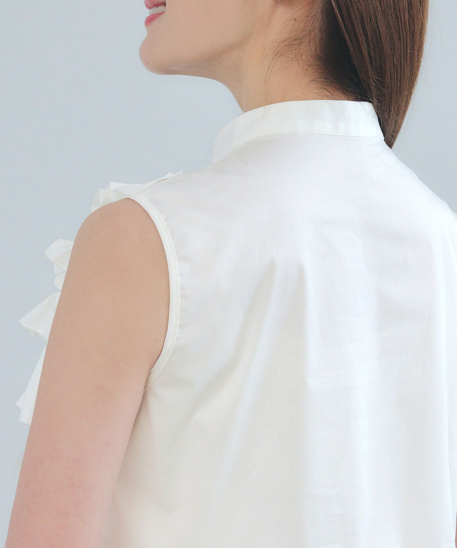 手洗い可ラウンドヘム上品きれいめエレガントフォーマルオフィスカジュアルフェミニン体型カバージョイントスペース