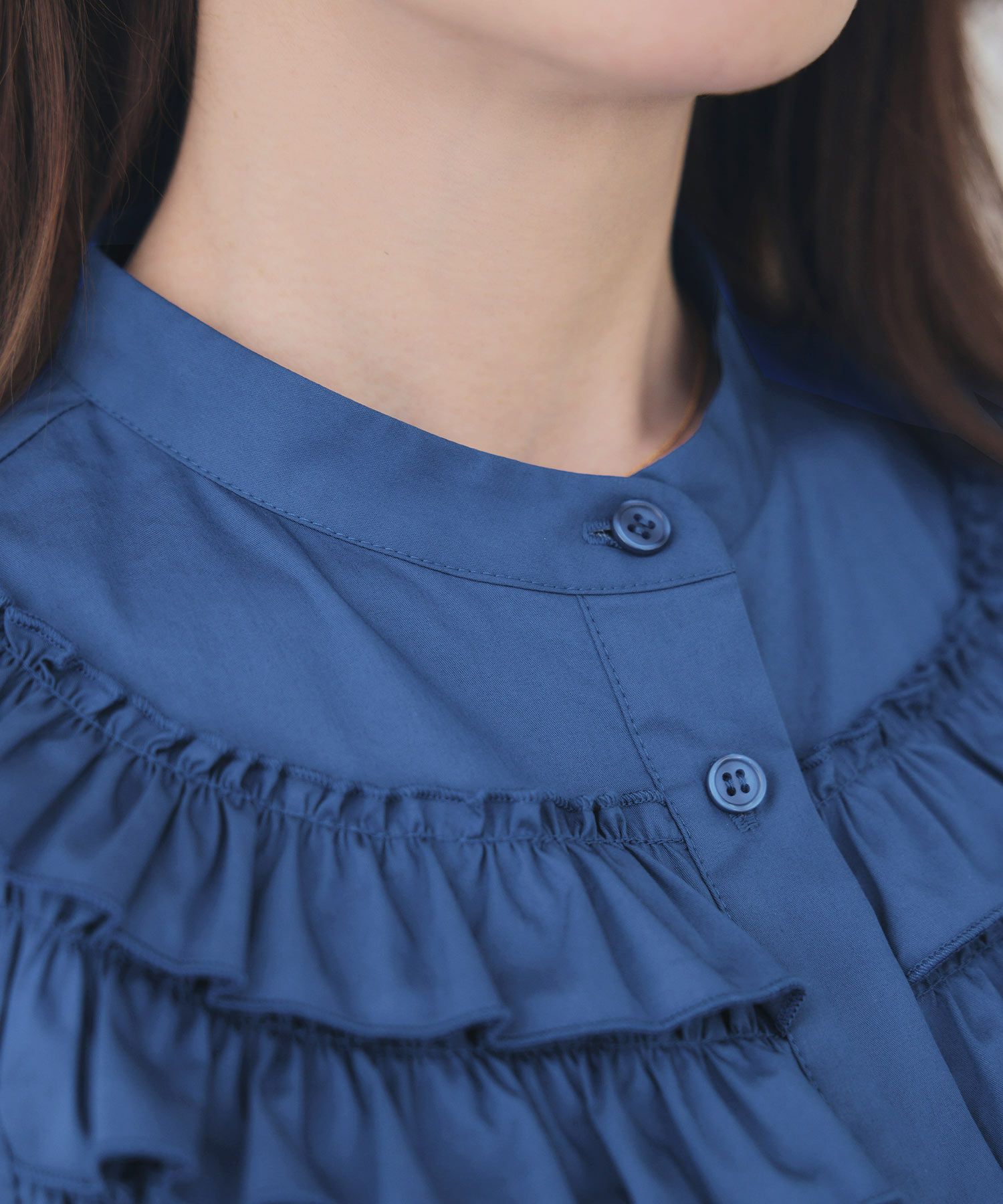 手洗い可ラウンドヘム上品きれいめエレガントフォーマルオフィスカジュアルフェミニン体型カバージョイントスペース