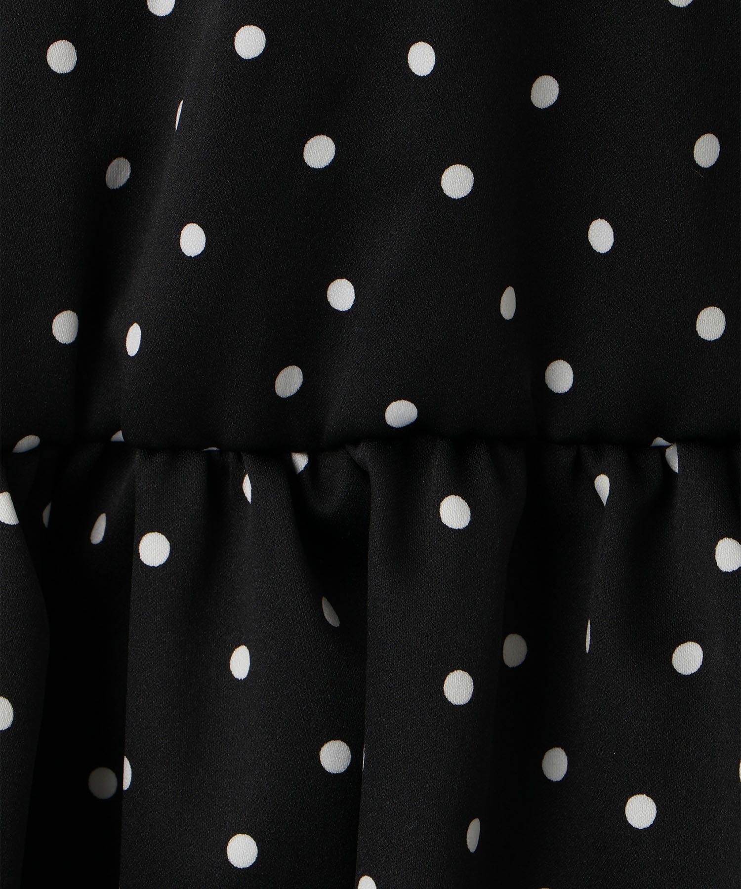 レディース ブラウス 2way ドット ペプラム きれいめ 洗える ホワイト ブラック