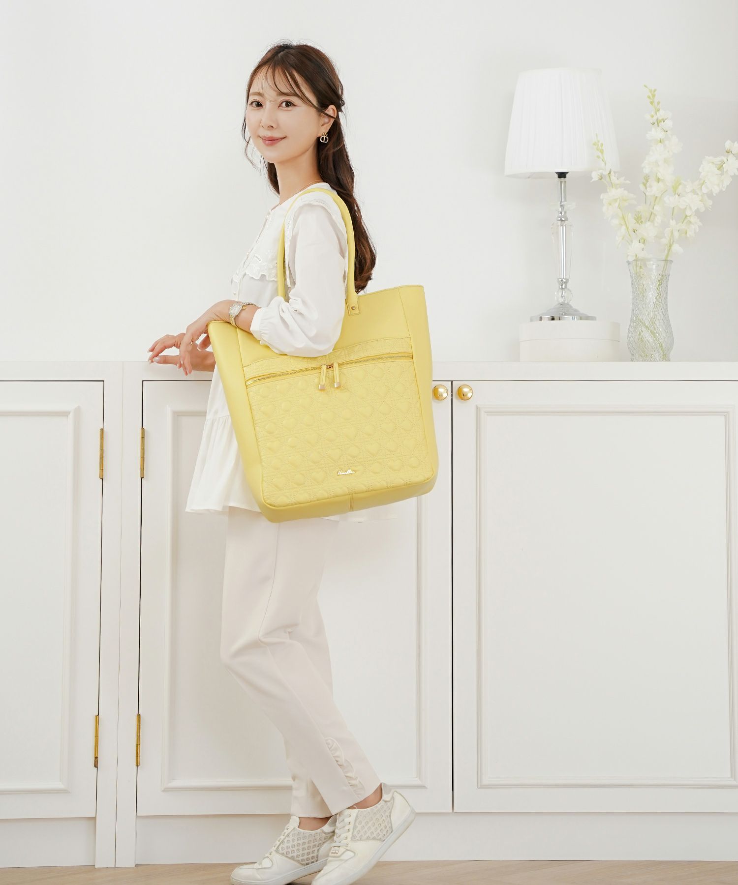 オリジナル ハートキルティング キャリーオン ビッグ トートバッグ le