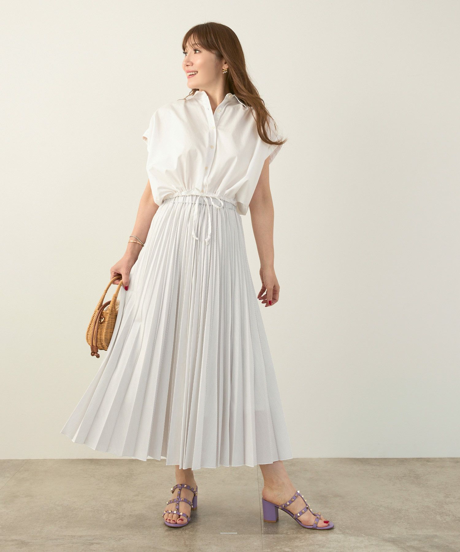 手洗い可上品きれいめ柄ナチュラル大人可愛いオールシーズンカジュアルフェニミンオフィスジョイントスペース