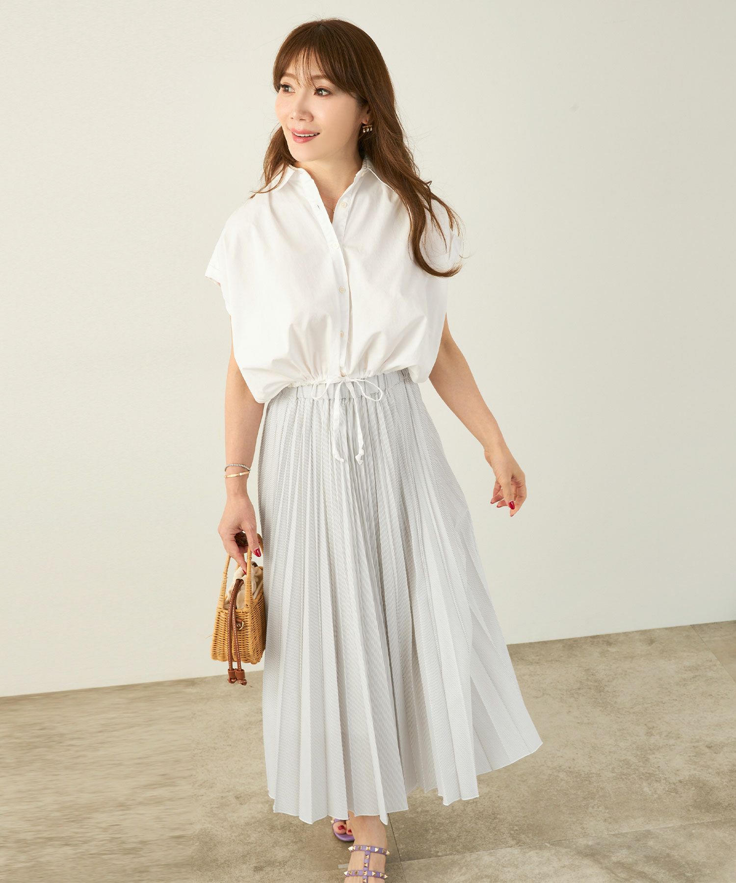 手洗い可上品きれいめ柄ナチュラル大人可愛いオールシーズンカジュアルフェニミンオフィスジョイントスペース