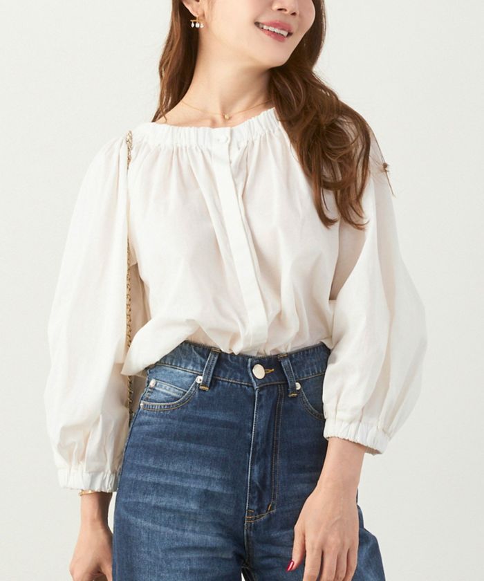 EarlyAutumn-SALE 2WAY スモック ブラウス Liala×PG 全3色