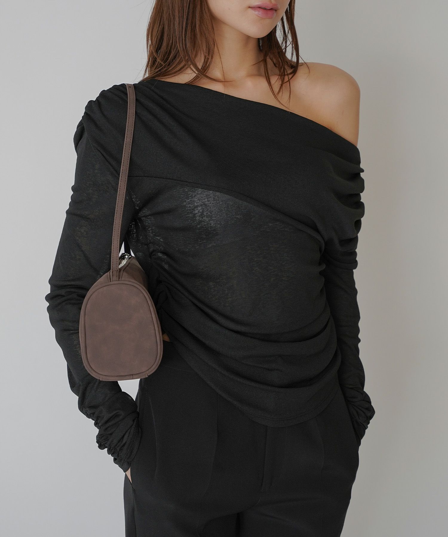 アシンメトリー ドレープ プルオーバー KINO THE KEI 全4色｜ktk521-0086【1】