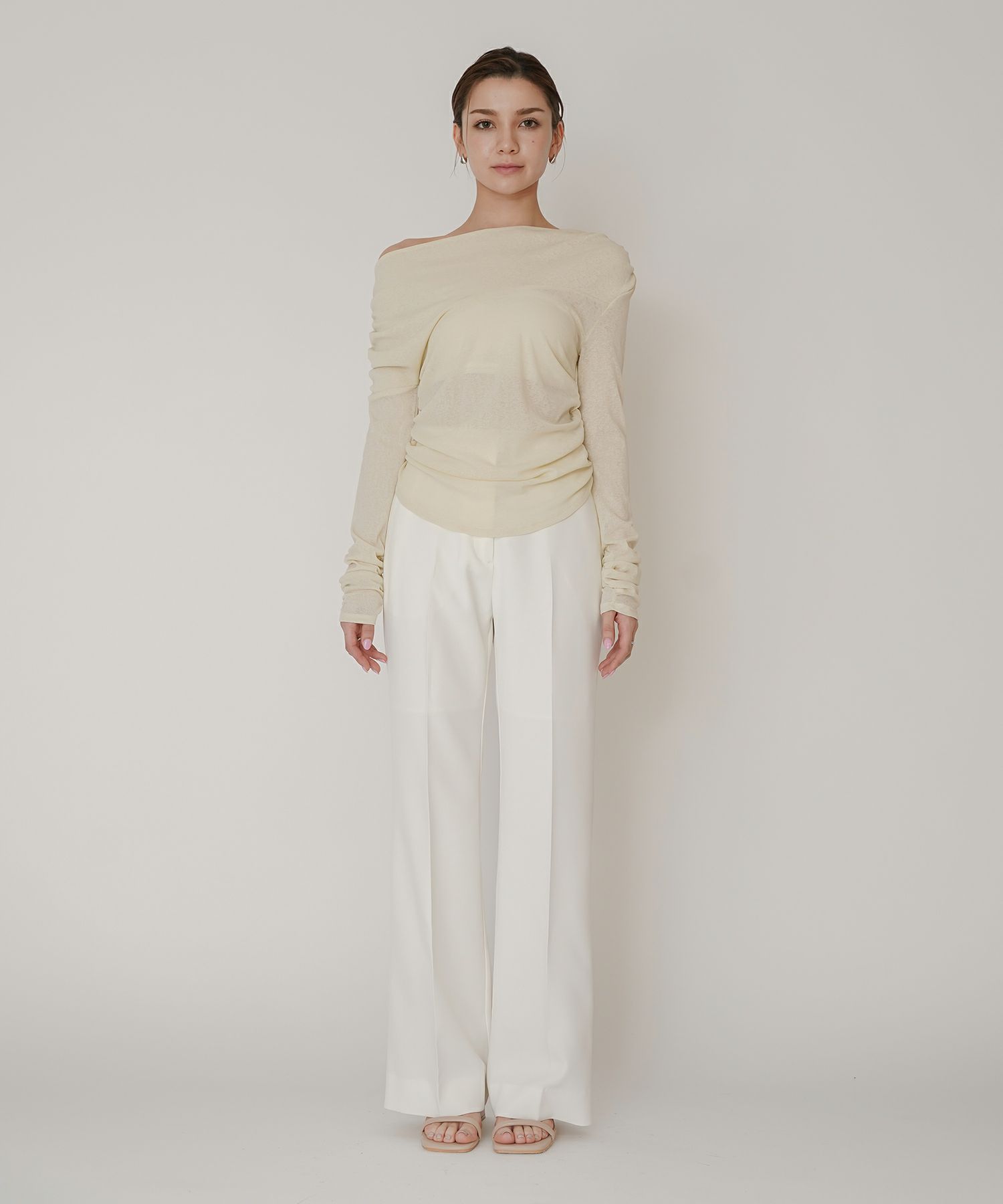 アシンメトリー ドレープ プルオーバー KINO THE KEI 全4色｜ktk521-0086【1】