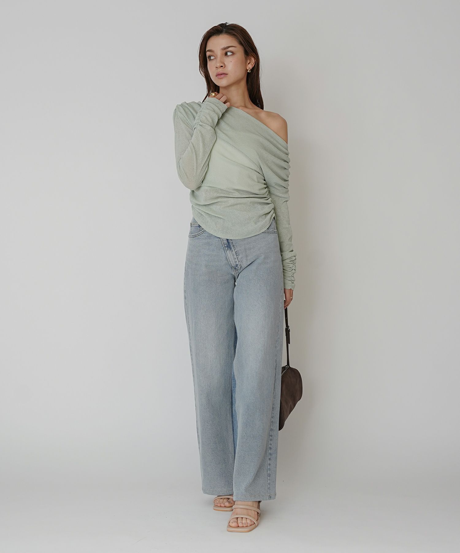 アシンメトリー ドレープ プルオーバー KINO THE KEI 全4色｜ktk521-0086【1】