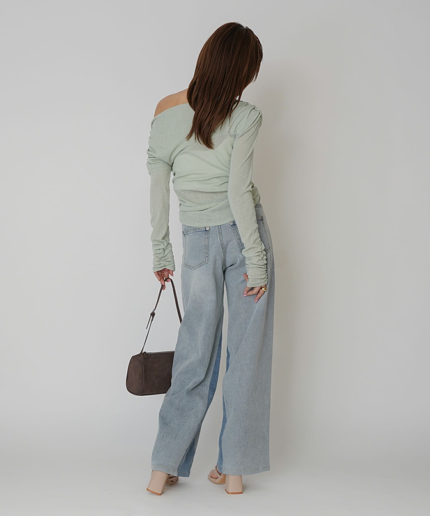 アシンメトリー ドレープ プルオーバー KINO THE KEI 全4色｜ktk521-0086【1】