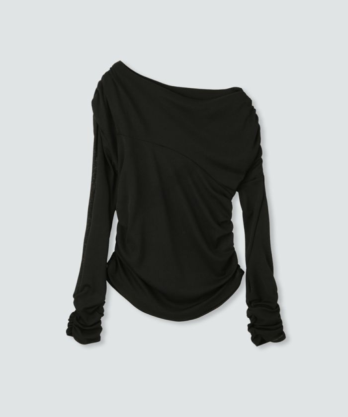 アシンメトリー ドレープ プルオーバー KINO THE KEI 全4色｜ktk521-0086【1】