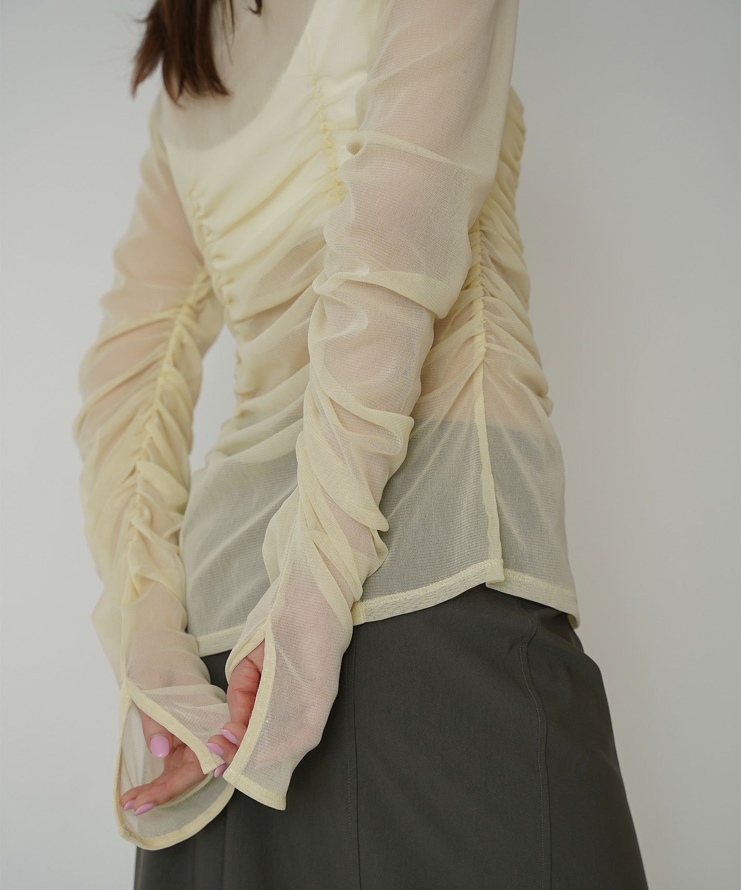 シアー ストレッチ シャーリング カーデ KINO THE KEI 全3色｜ktk821-0084