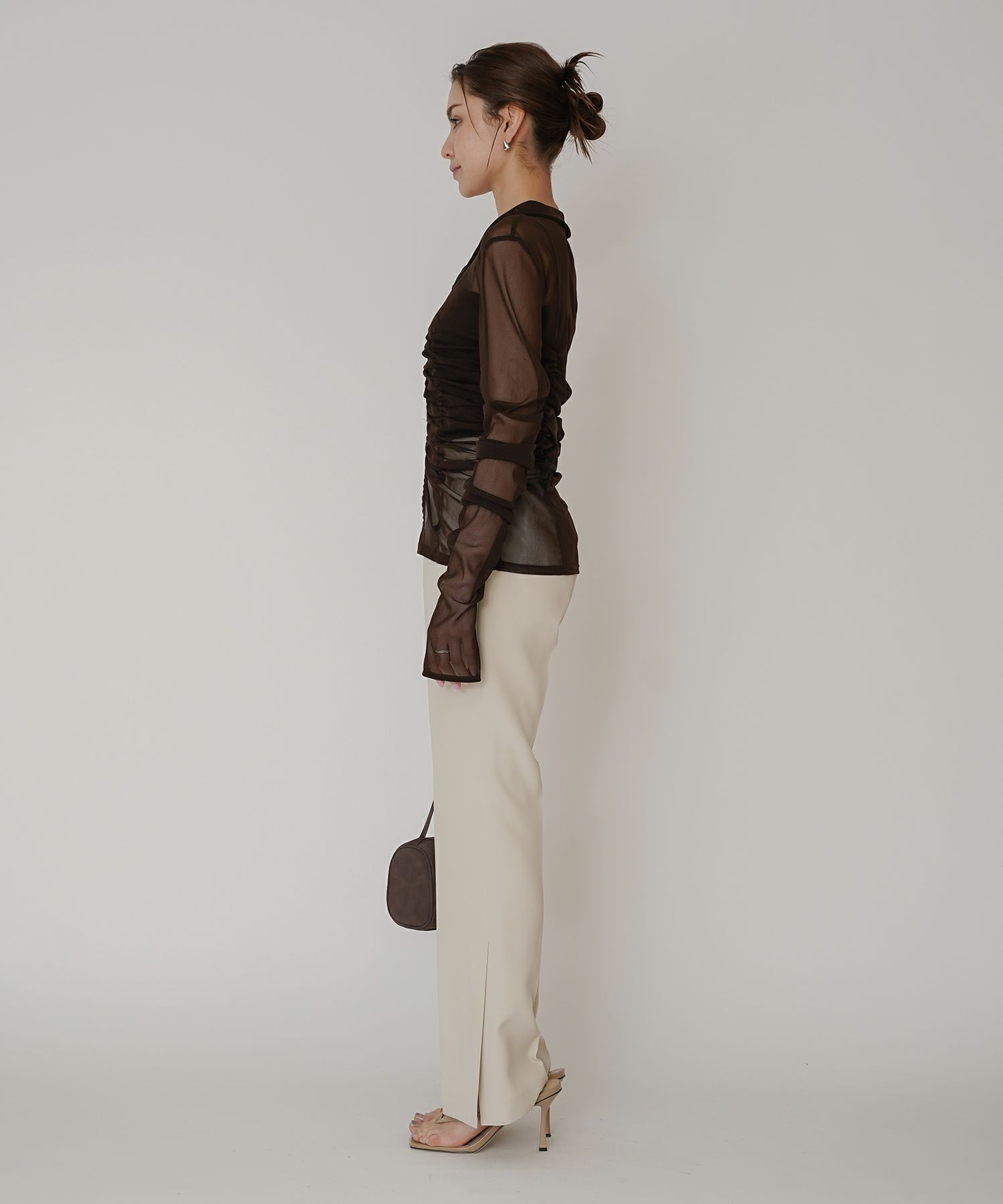 シアー ストレッチ シャーリング カーデ KINO THE KEI 全3色｜ktk821-0084