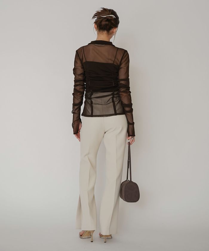 シアー ストレッチ シャーリング カーデ KINO THE KEI 全3色｜ktk821-0084