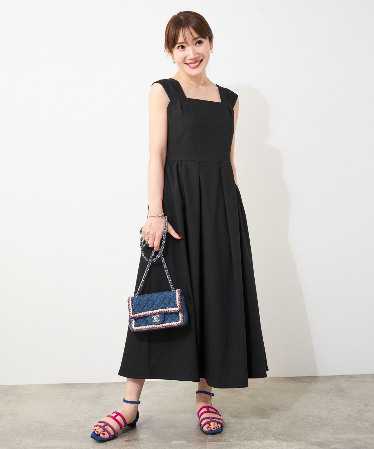 手洗い可ノースリーブフレアオケージョンセレモニーおしゃれフェミニン上品大人可愛いきれいめ夏ジョイントスペース