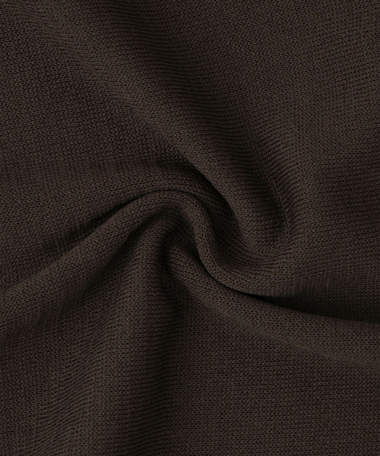 レディース ドッキングワンピース  サマーニット リバティ柄 半袖 きれいめ 上品 洗える チャコール ブラウン ブラック S M