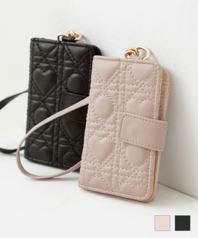 即納クーポン対象 オリジナル ハートキルティング マルチ カードケース